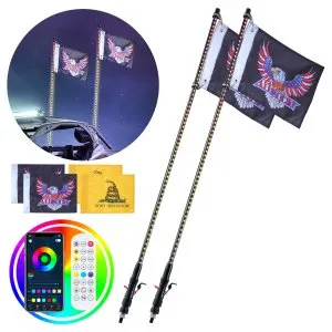 2 Luzes Chicote 1,2 m RGB com Controlo Remoto