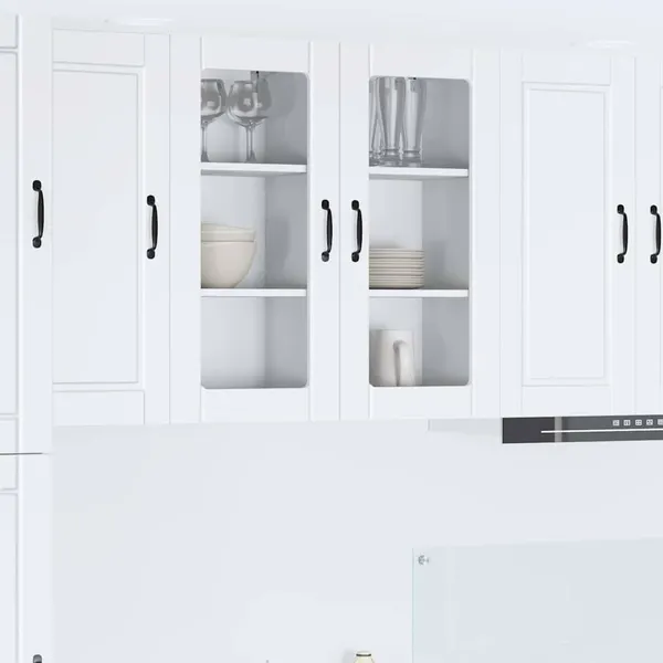 Painel de lava-louça com porta 2 pcs Branco 40 x 31 x 80 cm