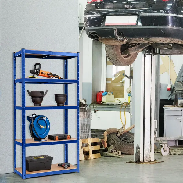 Estante de Carga Pesada 5 Prateleiras Metálico Armazenamento Garagem
