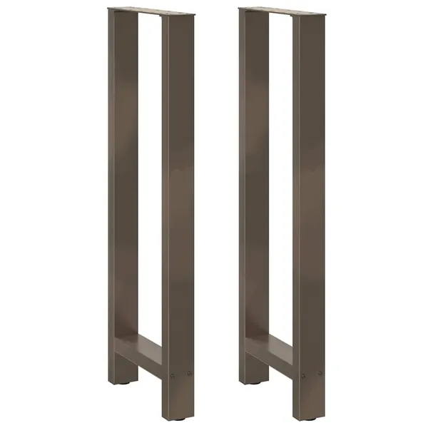 Pés de mesa de bar em aço natural, 2 peças, 50x (110-111) cm, aço