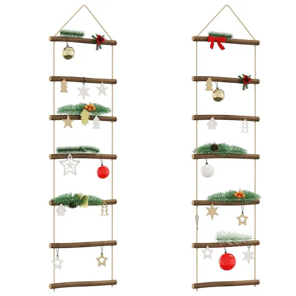 Decorações de parede forma escada 2 pcs 30x100 cm ramo natural