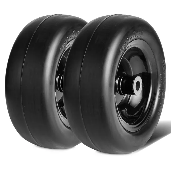 Pneus cortador relva 11x4-5", sem câmara, PU, par com aro