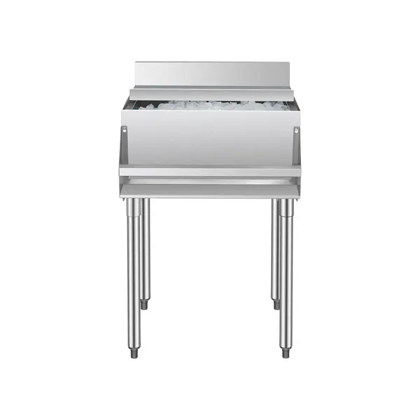 Caixa gelo bar 61,6L aço inoxidável 24x24,2x37 pol