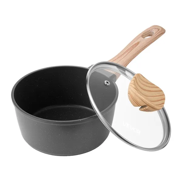 Caçarola 1,5QT, antiaderente, tampa vidro, indução