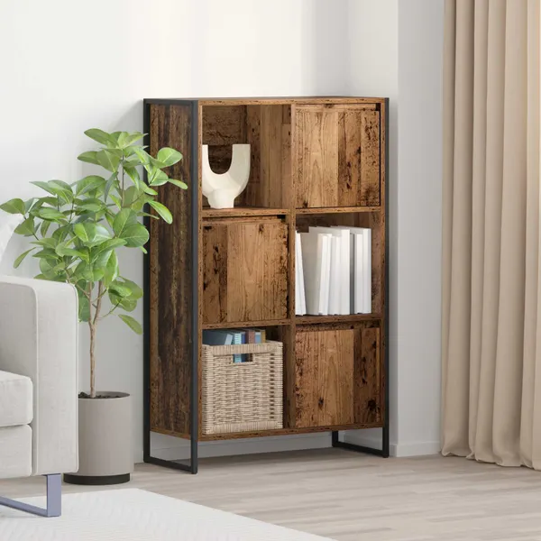 Gabinete de Livros Madeira Antiga 68 x 30 x 108,5 cm