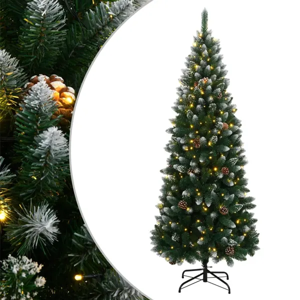 Árvore de Natal artificial com 300 luzes LED 210 cm