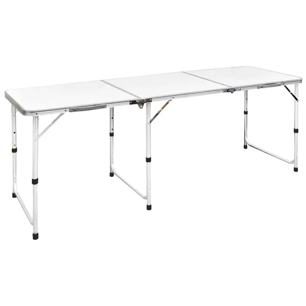 Mesa de Acampamento Dobrável e Ajustável em alumínio 180 x 60 cm