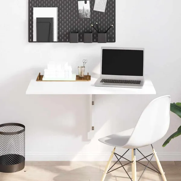 Mesa de parede dobrável 100x60 cm branco