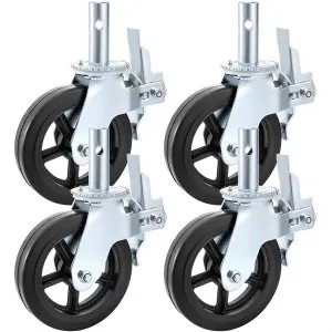 Rodízios giratórios 8" 4 un. 1100 lbs por roda