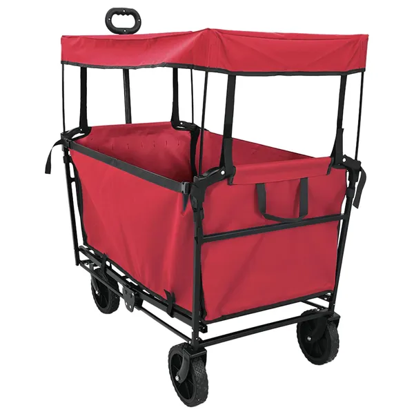 Carrinho de Mão Dobrável Manual Vermelho 105 x 56,5 x 116 cm