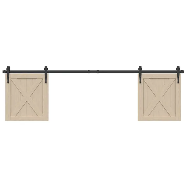 Kit p/ porta de armário deslizante 183 cm aço carbono