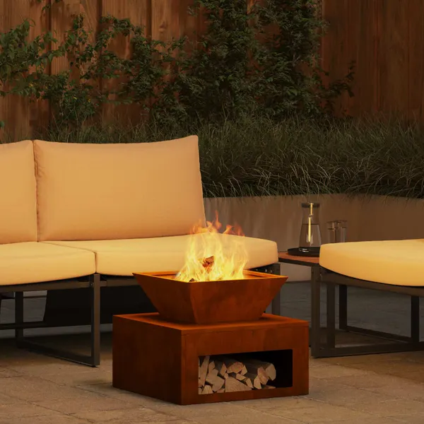 Fire Pit Ferro Enferrujado 50 x 50 x 40 cm