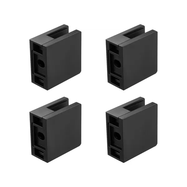 40 braçadeiras vidro quadradas 0,8-1,2 cm pretas