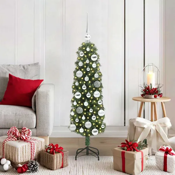 Árvore de Natal Artificial Verde 120 cm PVC e Aço e Plástico