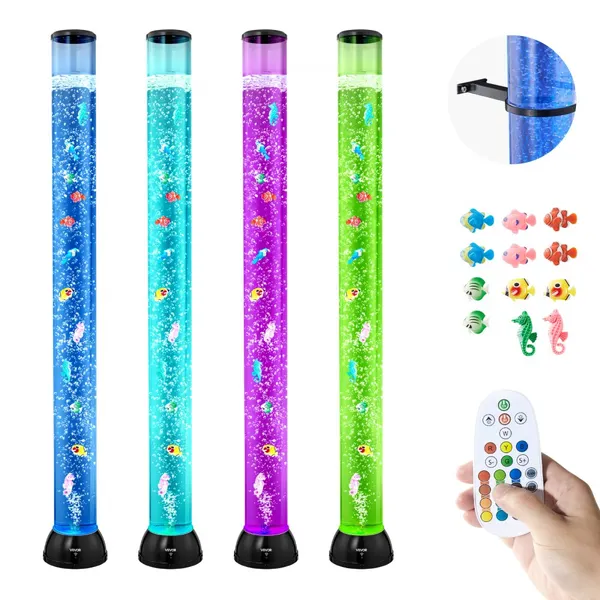 Lâmpada tubo bolhas 16 cores 120 cm sensorial