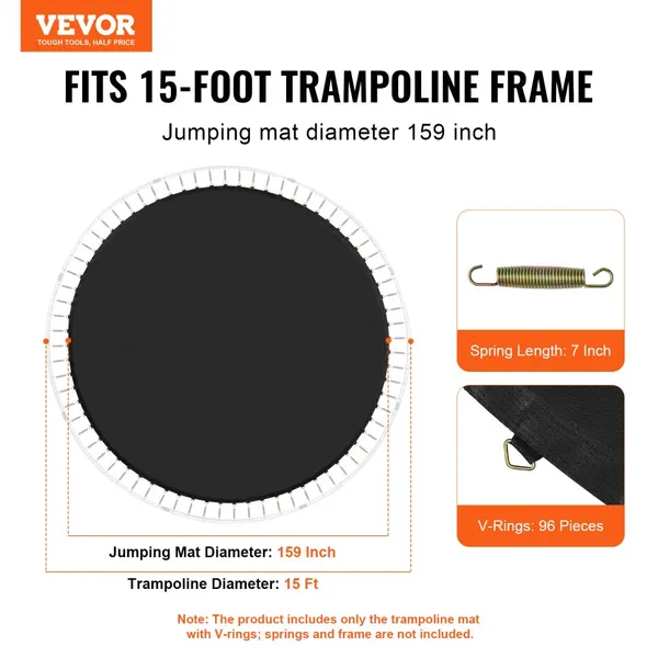 Tapete Trampolim 15ft Substituição Resistente UV