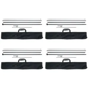 Kit 4 postes bandeira 16.3 ft com estacas e bolsa transporte