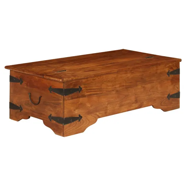 Mesa de centro acácia maciça c/ acabamento a mel 110x55x35 cm