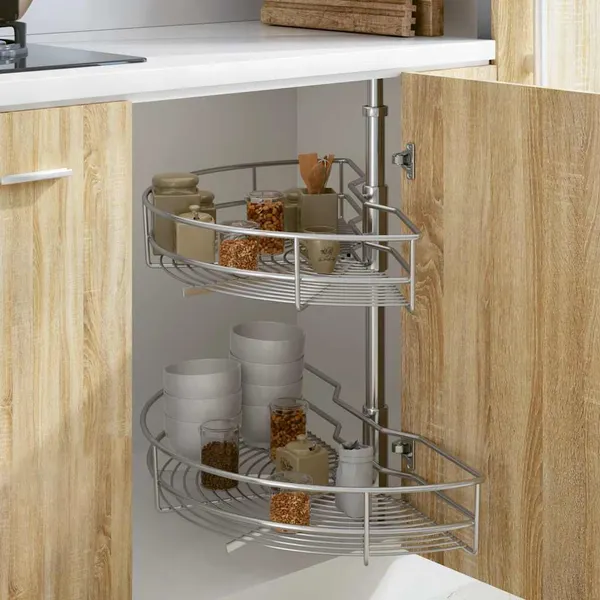 Unidade cestos p/ cozinha 2 pcs 180 graus 75x38x80 cm
