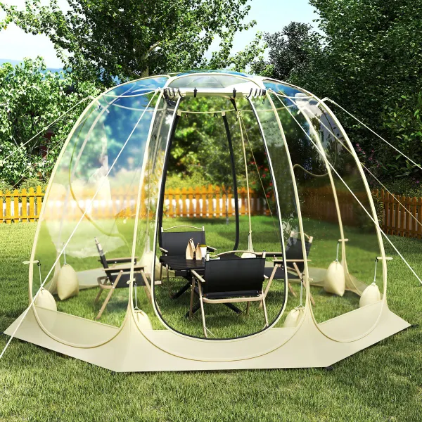 Tenda Bolla PVC con Zanzariera Montaggio Istantaneo Impermeabile per 5-6 Persone