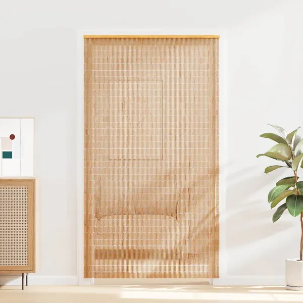 Cortina de porta anti-insetos em bambu 120x220 cm