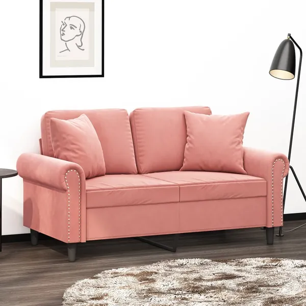 Almofadas decorativas 2 pcs 40x40 cm veludo rosa