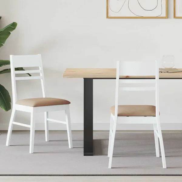 Cadeiras de Jantar 2 pcs Branco 43 x 54 x 89 cm