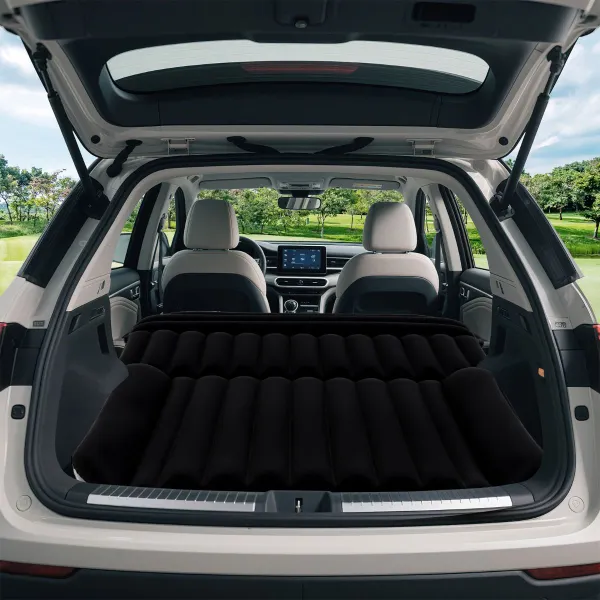 Matelas Gonflable pour Voiture SUV Doublure Floquée avec Pompe 190x130cm