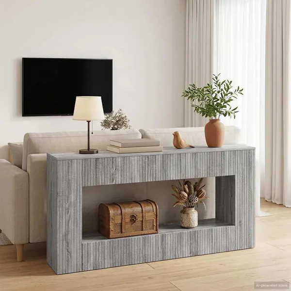 Aparador Sonoma cinza 155 x 29 x 74 cm Madeira engenheirada