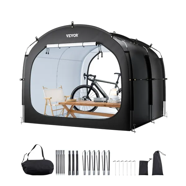 Tenda armazenamento bicicletas 5 unidades impermeável