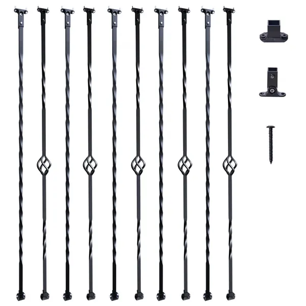 Balaustrada Metal 44'' x 1/2'' Aço Galvanizado 10 Peças