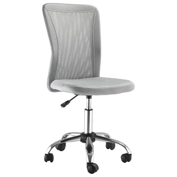 Silla de oficina de Malla Silla de oficina Giratoria sin apoyo para los Brazos con Altura ajustable Carga máxima 100 kg para Oficina Dormitorio 43x58x90-100 cm gris