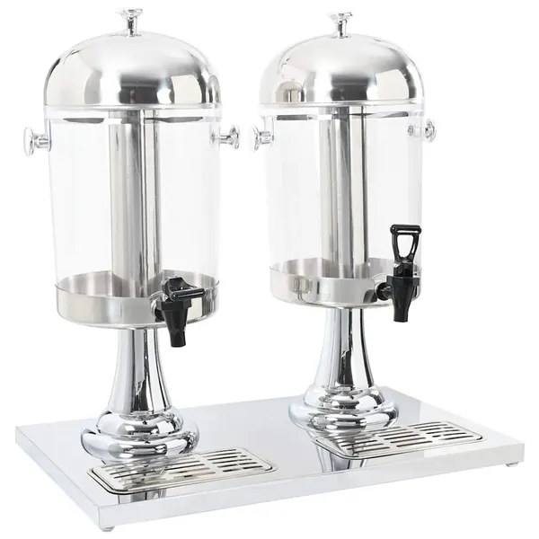 Dispensador duplo de sumo aço inoxidável 2 x 8 L