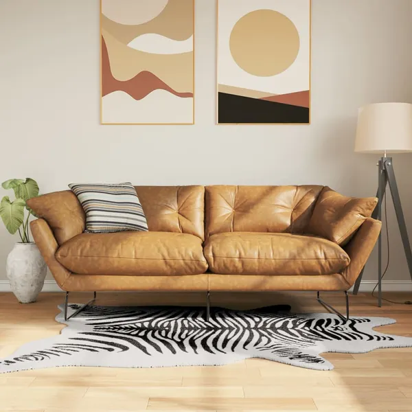 Tapete lavável 120x170 cm zebra preto e branco