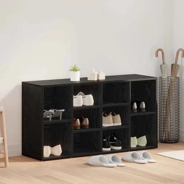 Banco para Sapatos Carvalho Preto 103 x 30 x 54,5 cm