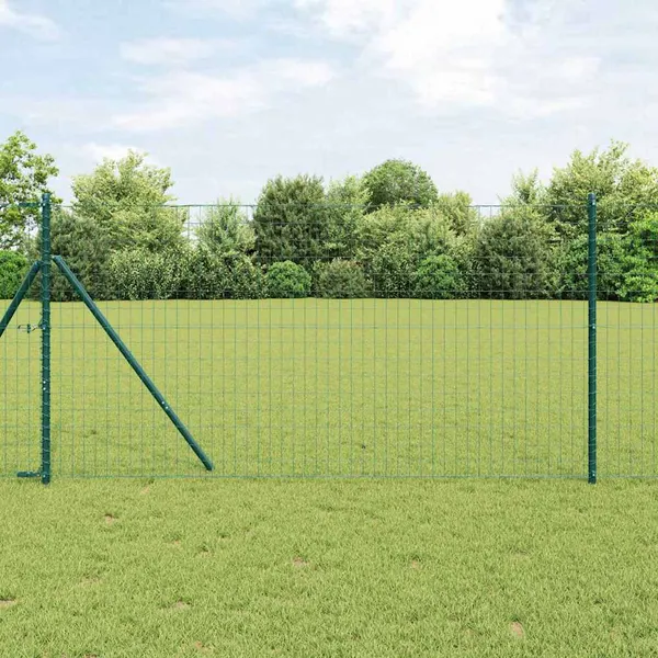 Cerca com Poste Verde 1,2 x 25 m Aço e PVC