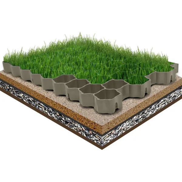 Grelhas para relvado 16 pcs 60x40x3 cm plástico verde