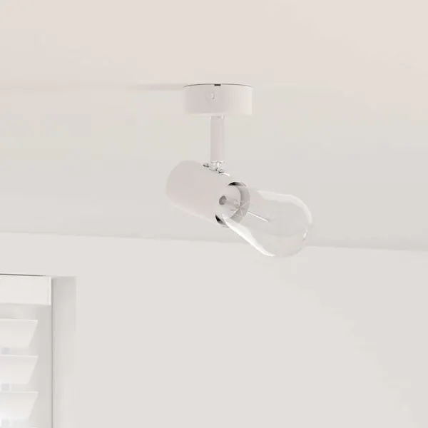 Foco de teto com holofotes Branco 6,5 x 6 x 11,5 cm Metal