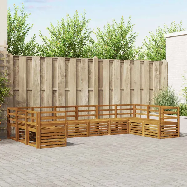Conjunto de Sofá Sectional 10 pcs Natural