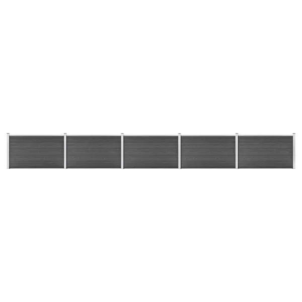 Conjunto de painéis de vedação WPC 872x105 cm preto