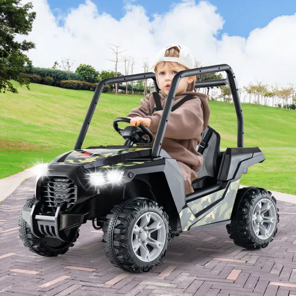 UTV pour Enfants Voiture Électrique Batterie 24V Télécommande 3 Vitesses