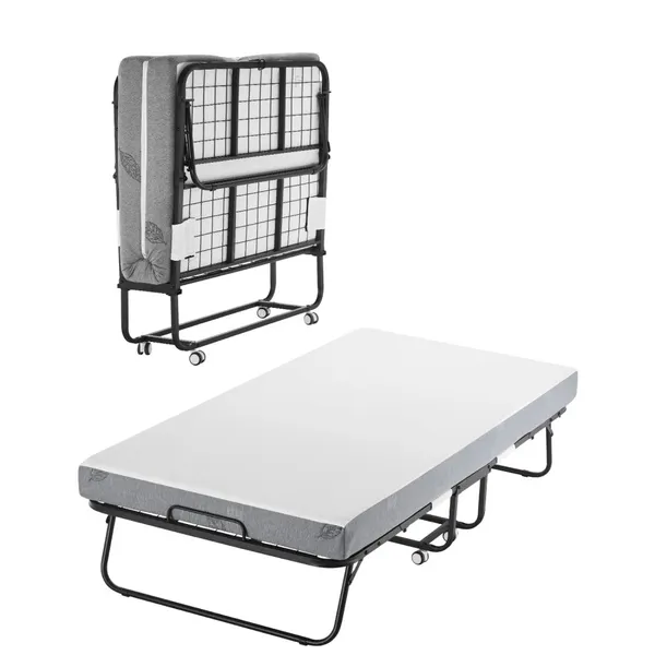 Cama dobrável com colchão 38x75 polegadas, espuma de memória