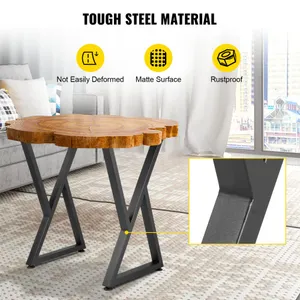 Pernas mesa Z aço 28"x18" cor preta conjunto 2 unidades