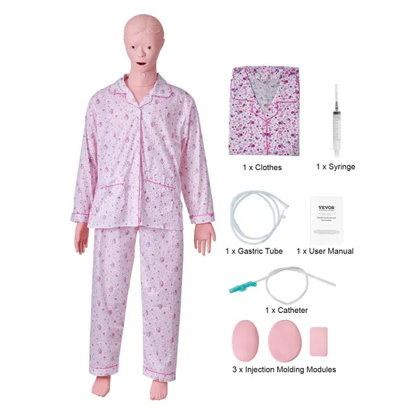 Manequim treino enfermagem, tamanho real, corpo PVC