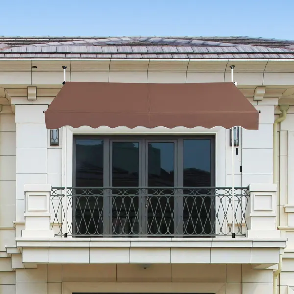 Store Extérieur 200x125 cm Terrasse Hauteur Ajustable 2-3 m Manivelle Résistant Intempéries