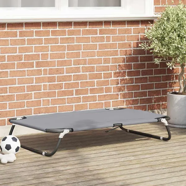 Cama para Cachorro Manual Cinzento-claro 105 x 65 x 18 cm Aço