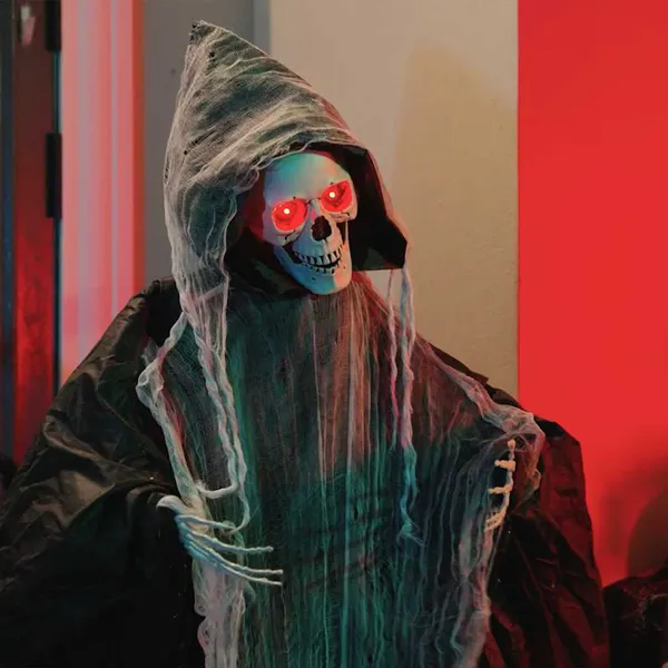 Grim Reaper de Halloween Preto 60 x 60 x 155 cm Poliéster