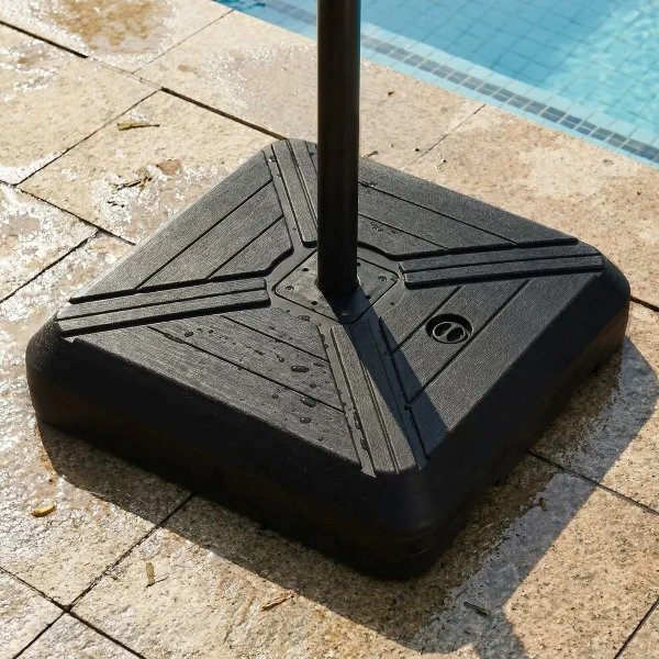 Base para Guarda-sol Suspenso com Rodas 81cm HDPE 125kg Areia Água
