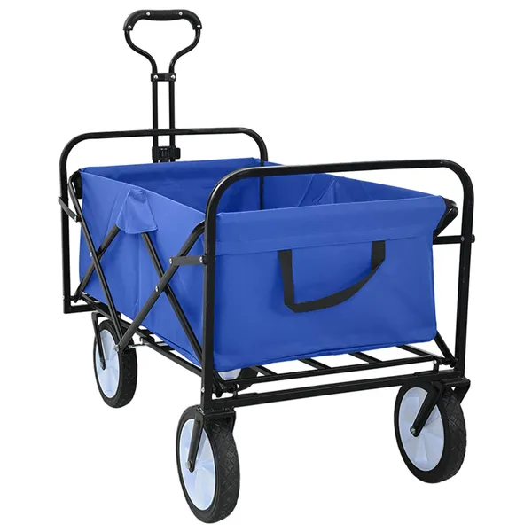 Carrinho de Mão Dobrável Azul 94 x 53 x 99 cm Tecido Oxford