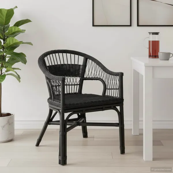 Cadeira Empilhável Preto 60 x 60 x 81 cm Vime